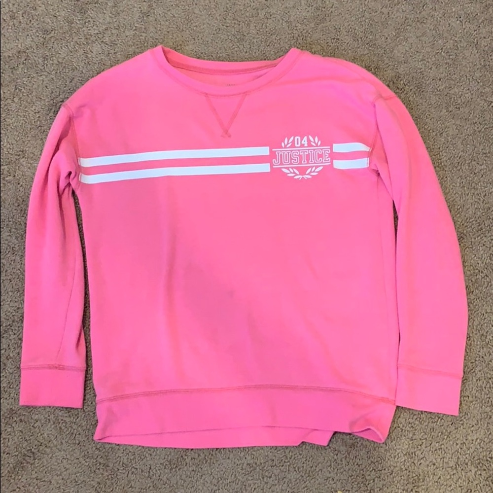 Pink Justice Crewneck Sweater